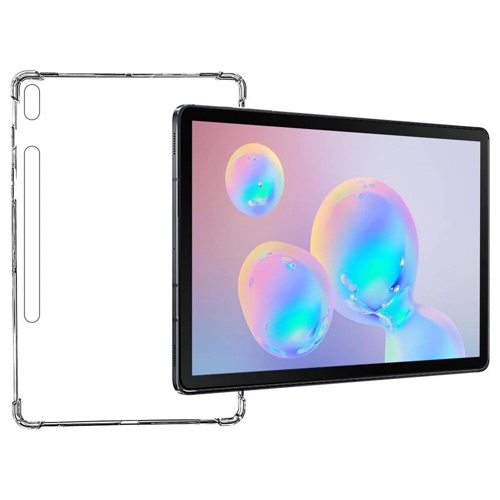 Shookproof Tablet-Hülle für Samsung Galaxy Tab S6 10.5 2019 SM-T860 SM-T865, transparente TPU-Silikon-Rückseite