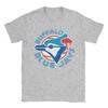 Vintage Buffalo BlueJaysBird T Shirts for Unisex Pure Cotton Vintage TShirt Round Collar Tee Shirt Short Sleeve Clothing Gift