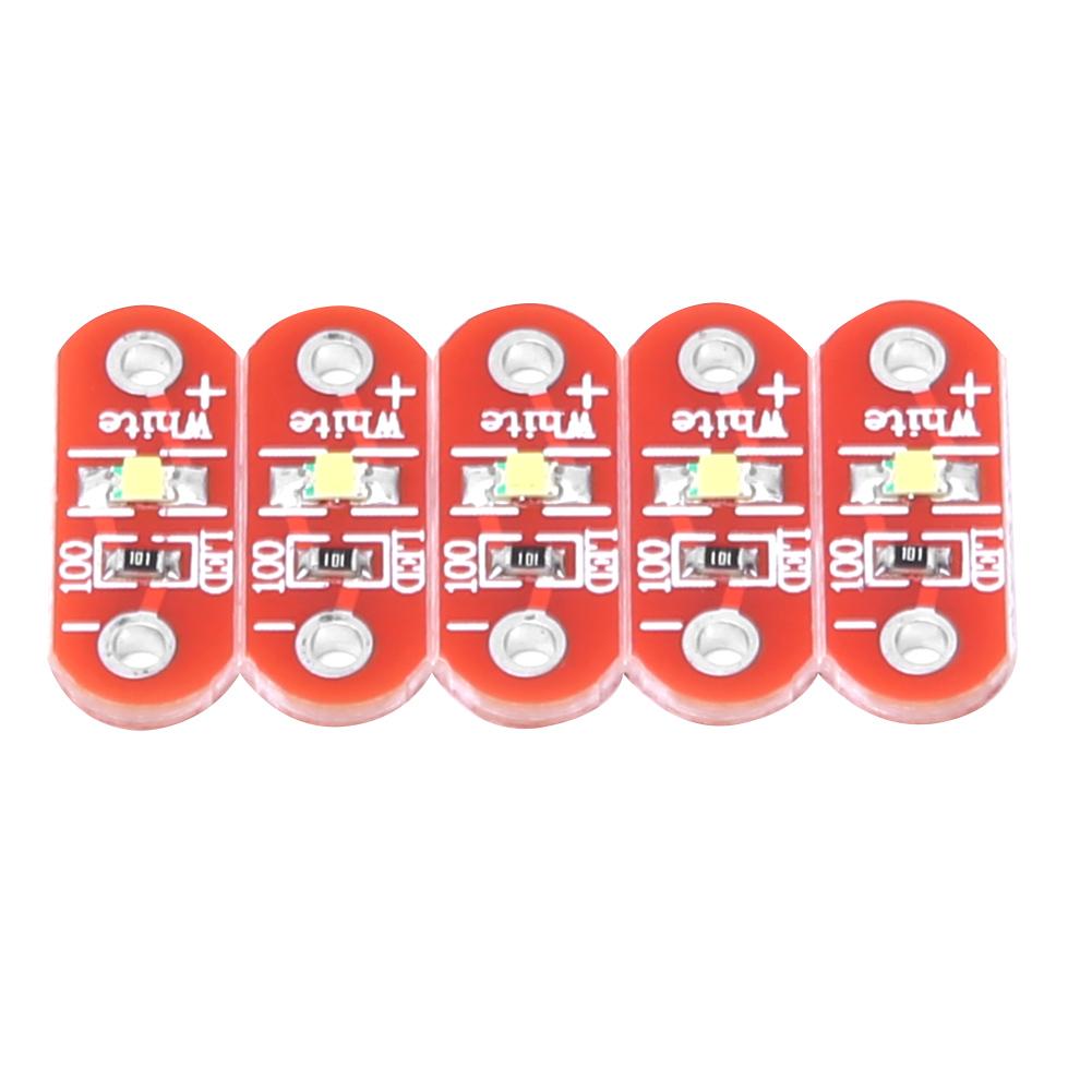 50 Pcs LilyPad LED Module White Wearable Surface Mounted LED DIY Kit for Arduino 3 5V