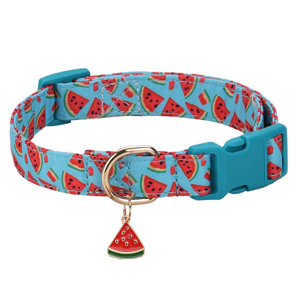CP611 Kjæledyr Hund Valp Katt Fruktmønster Halsbånd med Metall Fruktanheng Gjelder for Små Middels Kjæledyr