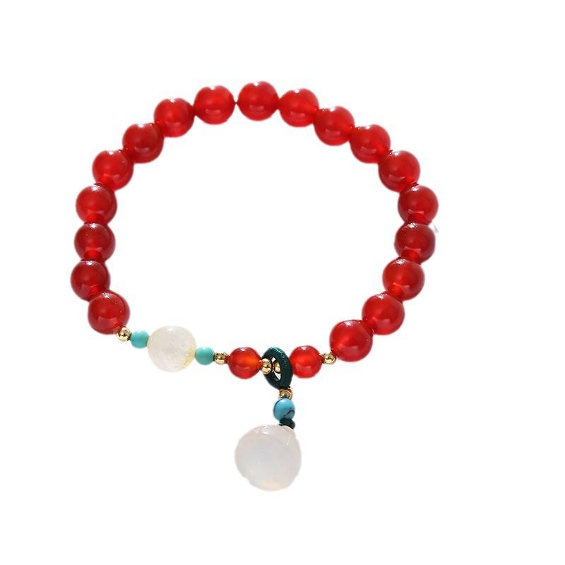 Agate Bracelet Crystal Beaded Bracelet.fashion Women Daily Jewelry Gift