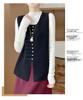 Women's Round Neck Sleeveless Wool Vest - 100% Pure Wool, High-End Feel, Perfect for Layering