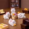 Resin Crafts Mini Cat Ornament Cartoon Kitten Statue  Fairy Garden Decorations