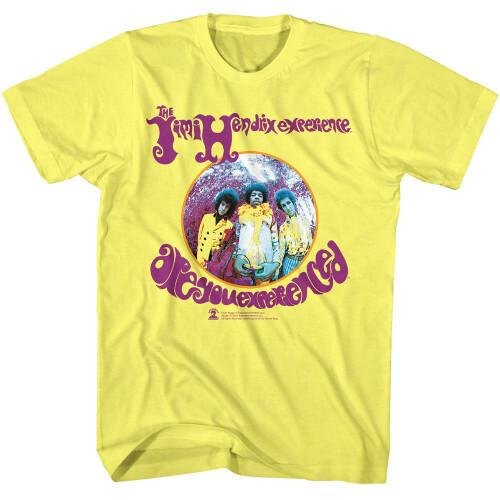 Jimi Hendrix Are You Experienced Yellow Heather Adult T-Shirt Unisex T-Shirt M