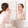 4 Pack Shatterproof Acrylic Mirrors Tiles Self Adhesive Wall Mirror Stickers Unbreakable Plastic Full Length Mirror Sheets Decors for Home Bathroom