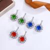 High-End Heavy Industry Color Treasure Emerald Earrings Light Luxury Personalized Earrings