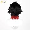 Disponibile Gioco Komano Manato Corto 32m Nero Rosso Colore Misto Cosplay Anime Parrucca Sintetica Resistente al Calore Feste di Halloween Parrucche