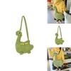 Cute Dinosaur Plush Crossbody Bag For Girls Handheld Toy Style With Elliptical Shape And Zipper