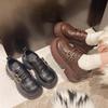 Platform British Style Small Leather Shoes Women's 2024 New Autumn One-pedal Black Single Shoes Retro Women's Shoes Loafers