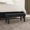 346640 vidaXL Bench Black 70x30x30 Cm Velvet