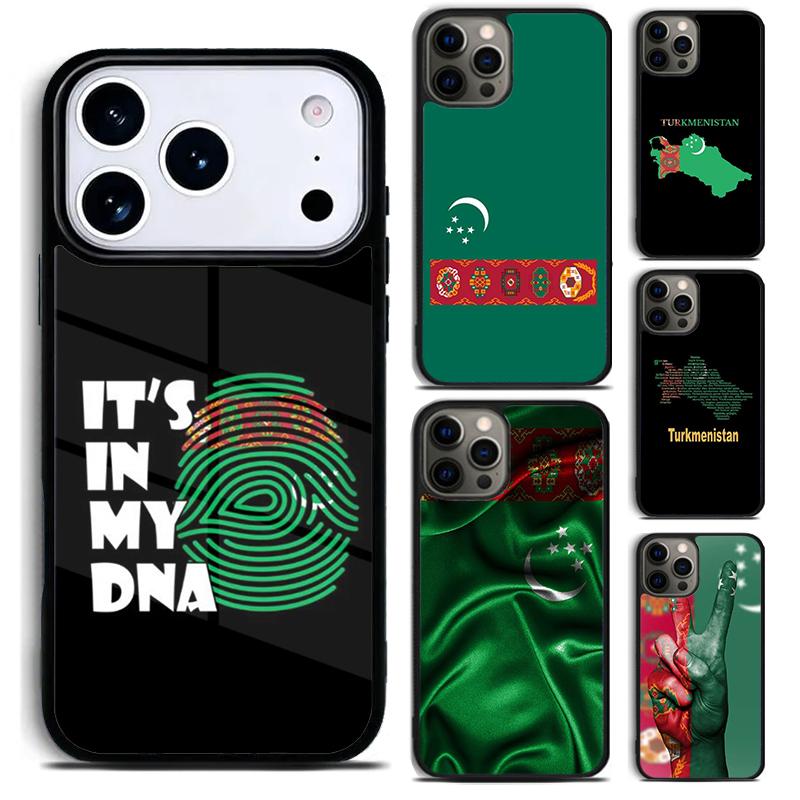 Turkmenistan Flag Soft Phone Case For iPhone 17,16e,15,14,13,12,11,Mini,Pro,MAX Soft Silicone Cover