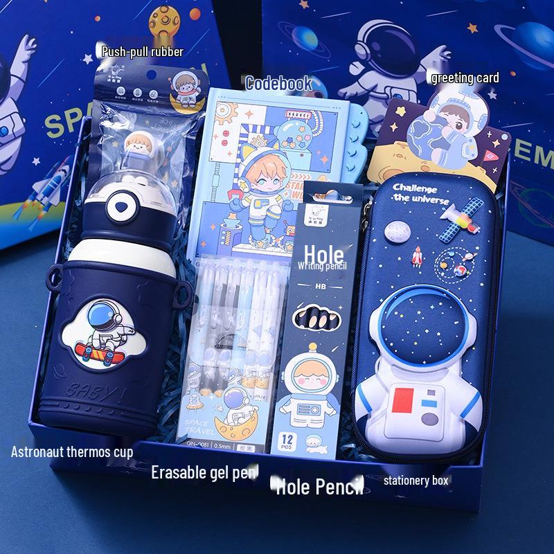 Children's Day Astronaut Stationery Gift Box for 10-Year-Old Boys - Surprise Birthday & Back-to-School Gift
