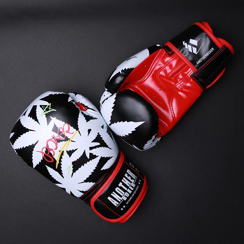 Boxing Gloves 6 12 14oz PU Leather Muay Thai Free Fight MMA Kick Boxing Training Glove For Men Women Kids