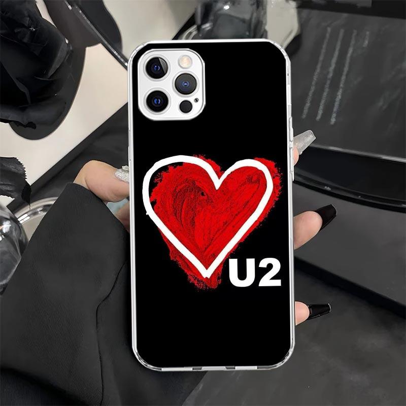 Custodia per Telefono Rock Band U-U2 per iPhone 13 12 Mini 11 Pro X XS Max XR 7 Plus 8 SE 6 6S 5 5S Cover in Silicone Morbido Fundas