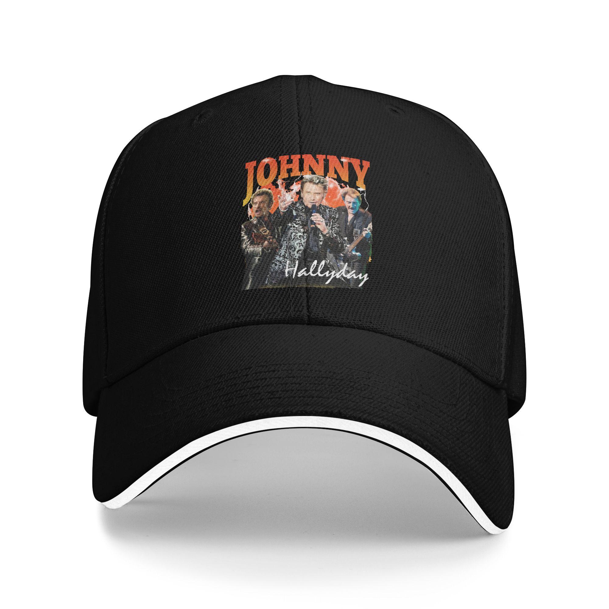 

Custom Punk French Singer Rock Music Johnny Hallyday Baseball Cap Women Unisex Adjustable Dad Hat Sun Protection Snapback Caps One Size