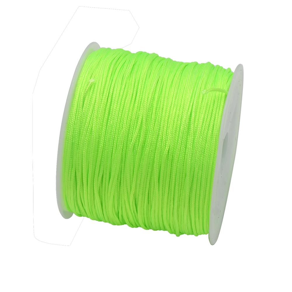 50Yds 0.8mm Crafts Nylon Cord For Jewelry Making Beading Braided Nylon Satin String for Bracelets Rattail Trim Chinese Knot