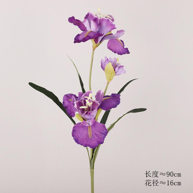 Artificial Flower Single 3-headed Iris Flower Fake Flower Flower Arrangement Wedding Photography Flower Arrangement