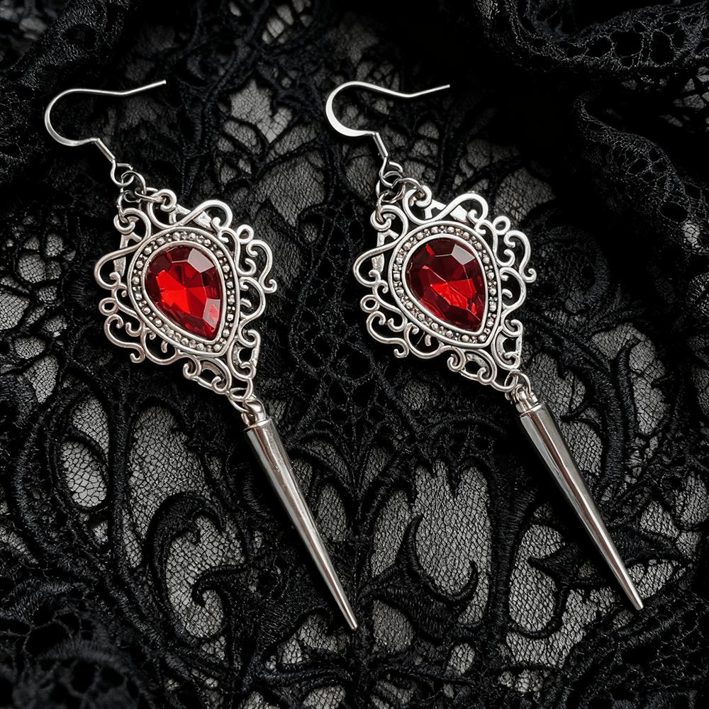 Vintage Women's Gothic Hollow-out Heart Design Dangle Earrings Punk Earrings Daily Clothing Temperament Jewelry Accessories