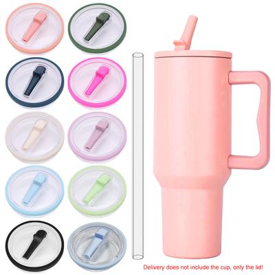 Reusable Tumbler Cover Spill Proof Reusable Straw Cap Splash Resistant Dustproof Tumbler Lids for Stanle Y 40oz Mug Accessories