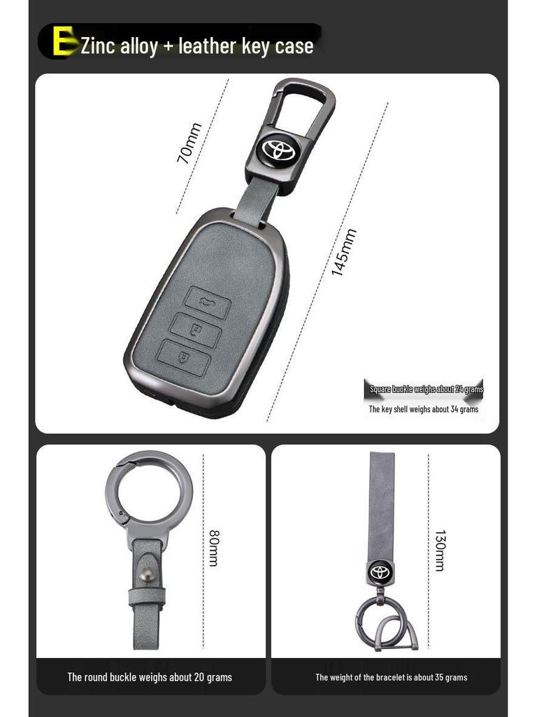 Key Case for 7th Gen Camry, 16-17 Model Land Cruiser, and 17 Model Land Cruiser 4000