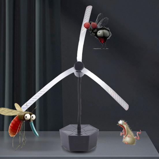 Fly Repellent Fan with Reflective Safe Blades Portable Soundless Widely Used Picnic BBQ Party Portable Table Fly Fan