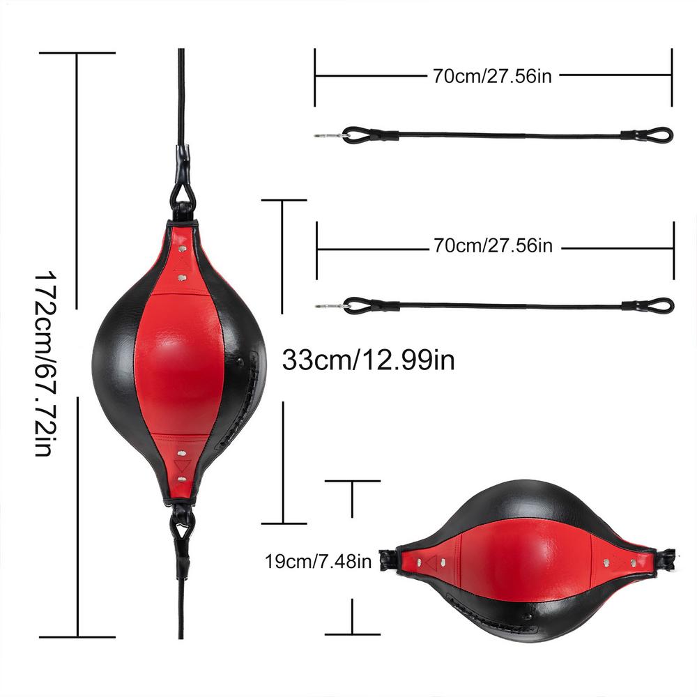 Boxing Double End Bag Flexible Punching Ball Elastic PU Leather Double End Punching Bag for Gym Fitness Coordination Core