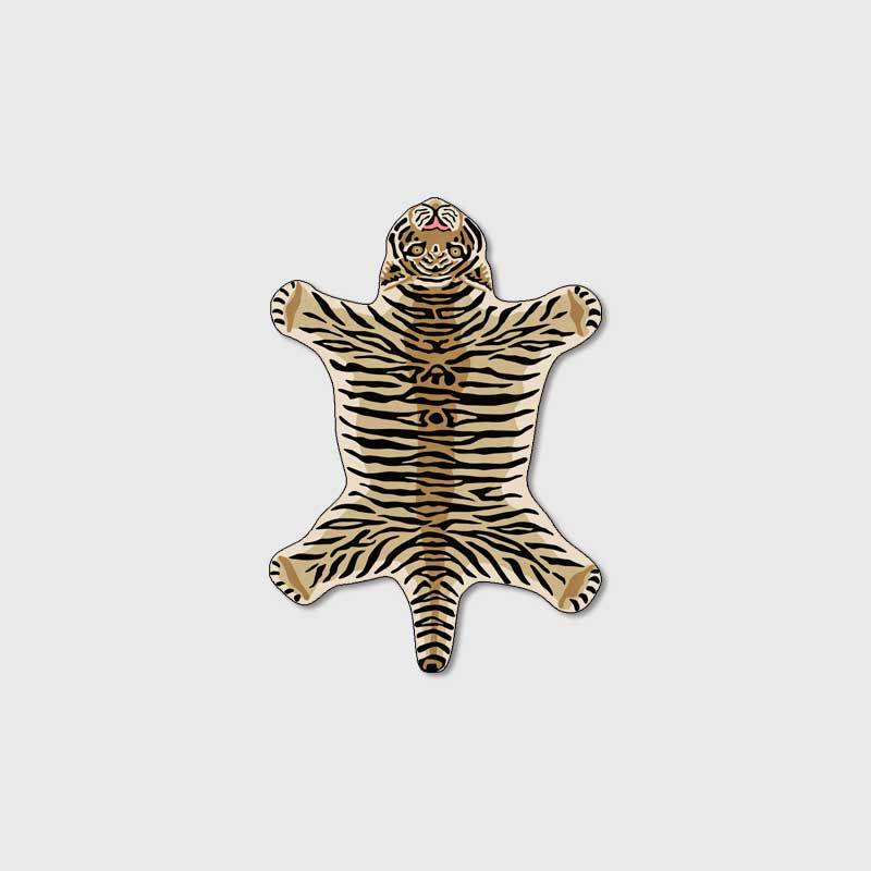 Special-shaped carpet, cartoon irregular carpet, lying tiger/panther//lion, living room bedroom, 80x160cm