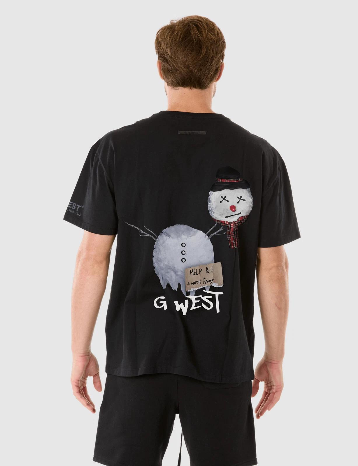 G WEST MELTING SNOWMAN T-SHIRT - JET BLACK 3XL