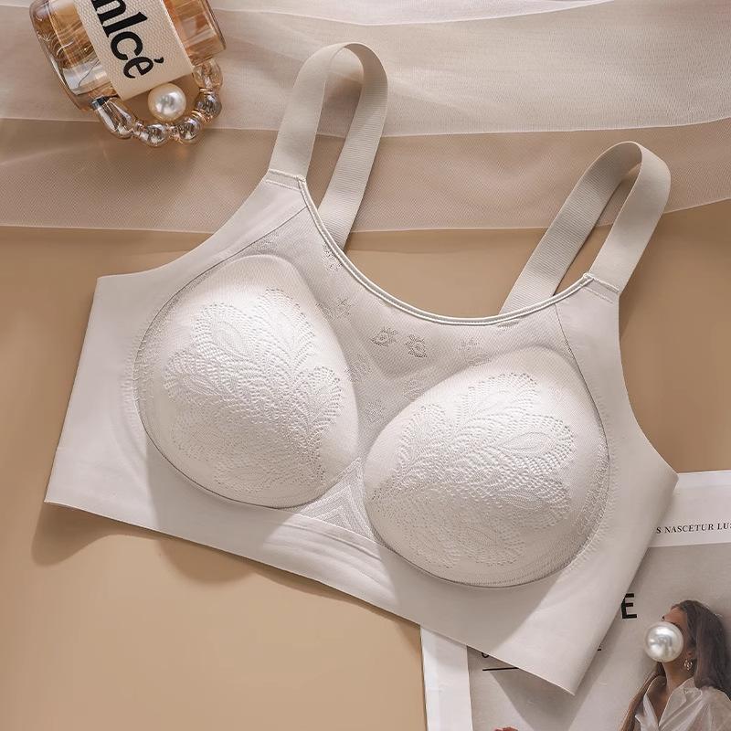 Underwear Women's Thin Anti Sagging Seamless Bra Plus Size Bra Sports Lace Breathable Bra