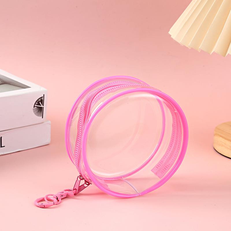 12*12cm Display Portable High Transparency Cute Doll Storage Bag Fashion Accessories Circular Design Pendant 9 Colors