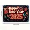 2d Flat 30*20cm, Happy New Year 2025 Wooden Sign, Boho Style Wooden Wall Hanging Decor, Multipurpose Decoration, for Home, Kitchen, Garden, Bedroom.
