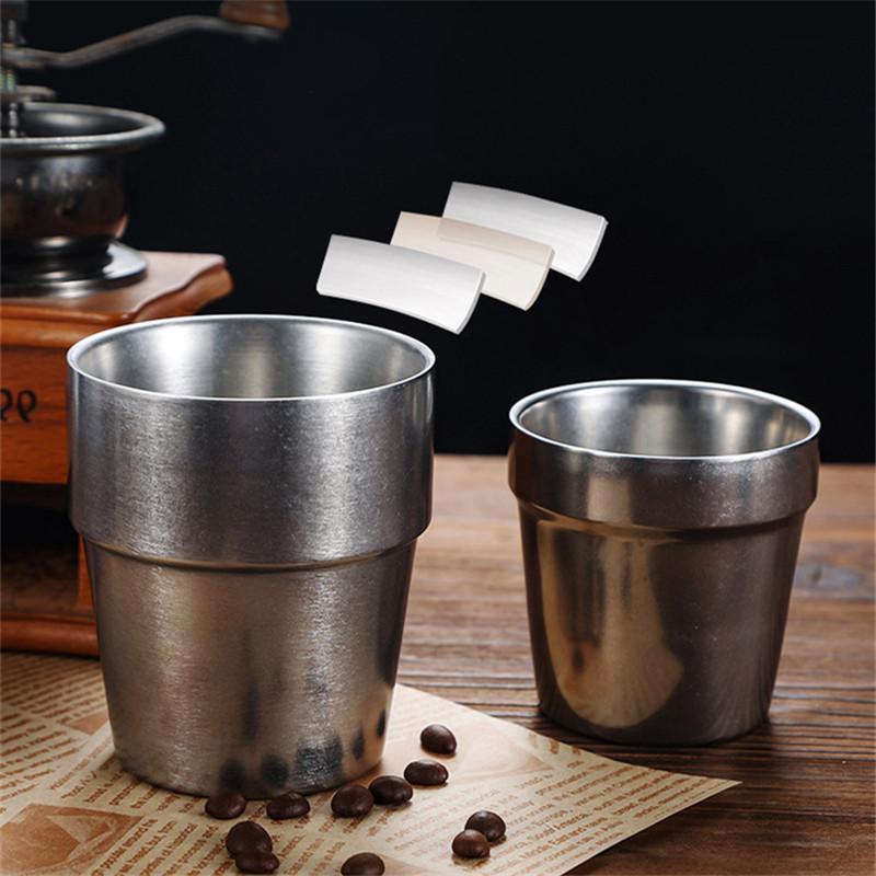 Retro kufel do piwa w stylu japońskim na herbatę, ze stali nierdzewnej, dwuwarstwowy, kubek do kawy, do biura, do domu, do wody, do mleka, tumbler do napojów, naczynie do picia