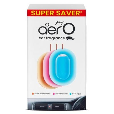 Aer O – Hanging Car Air Freshener – Assorted Pack of 3 (22.5g) | Gel Lasts Up To 30 Days | Car Accessories