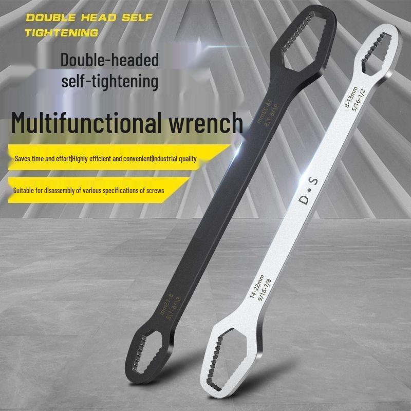 Universal Adjustable Double-Ended Wrench Set, 8-22mm