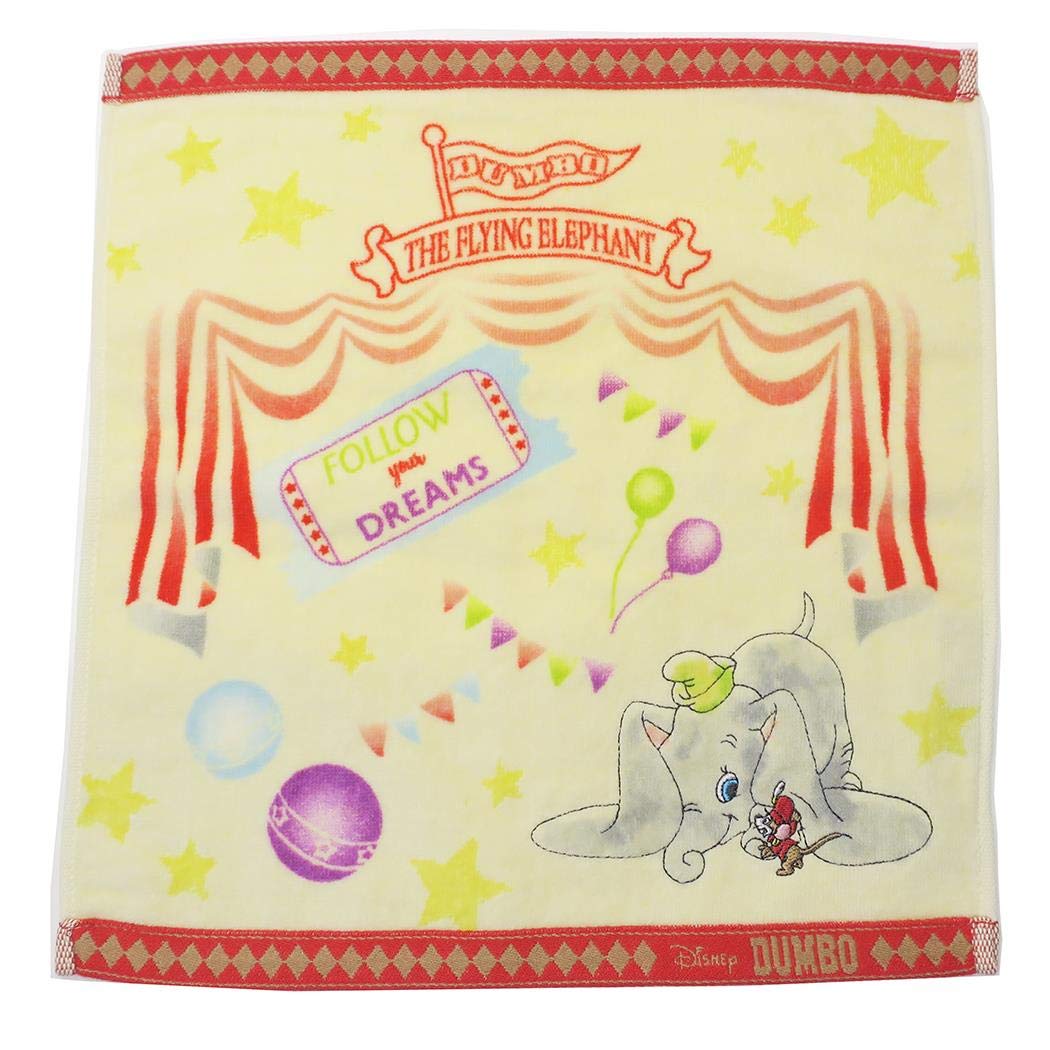 Marushin Hand Disney Water 2005085800 Towel, Dumbo, Cotton, Embroidered,