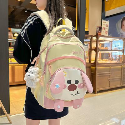 New Japanese Ins High Value Fresh and Sweet Original Style Cute Dog Backpack Female Spine Large Capacity Backpack