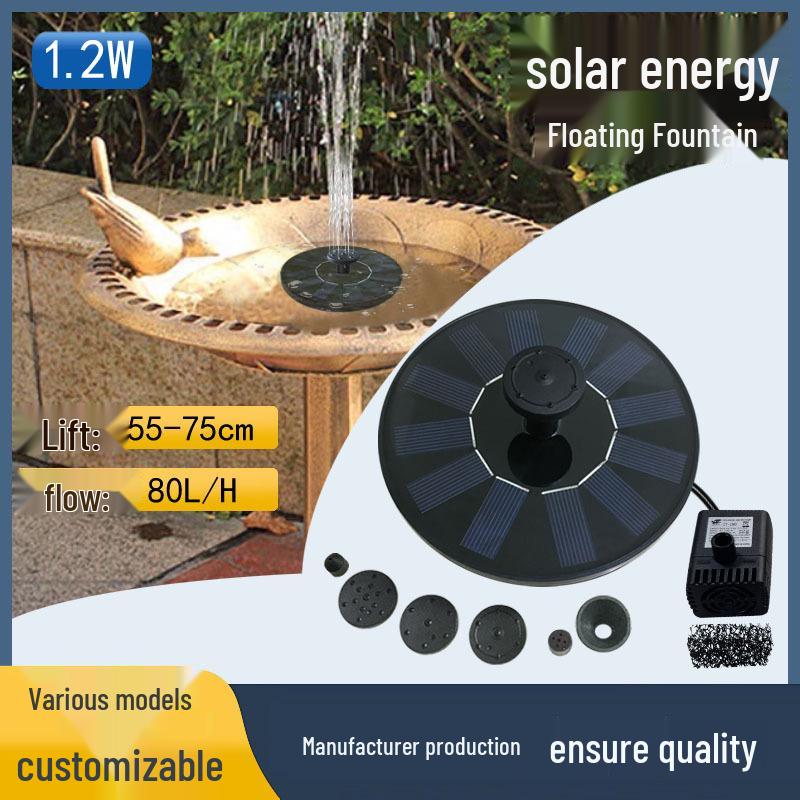 Zonnepaneel Drijvende Fontein met Watertekort Bescherming - Verkrijgbaar in 13CM, 16CM en 18CM Maten