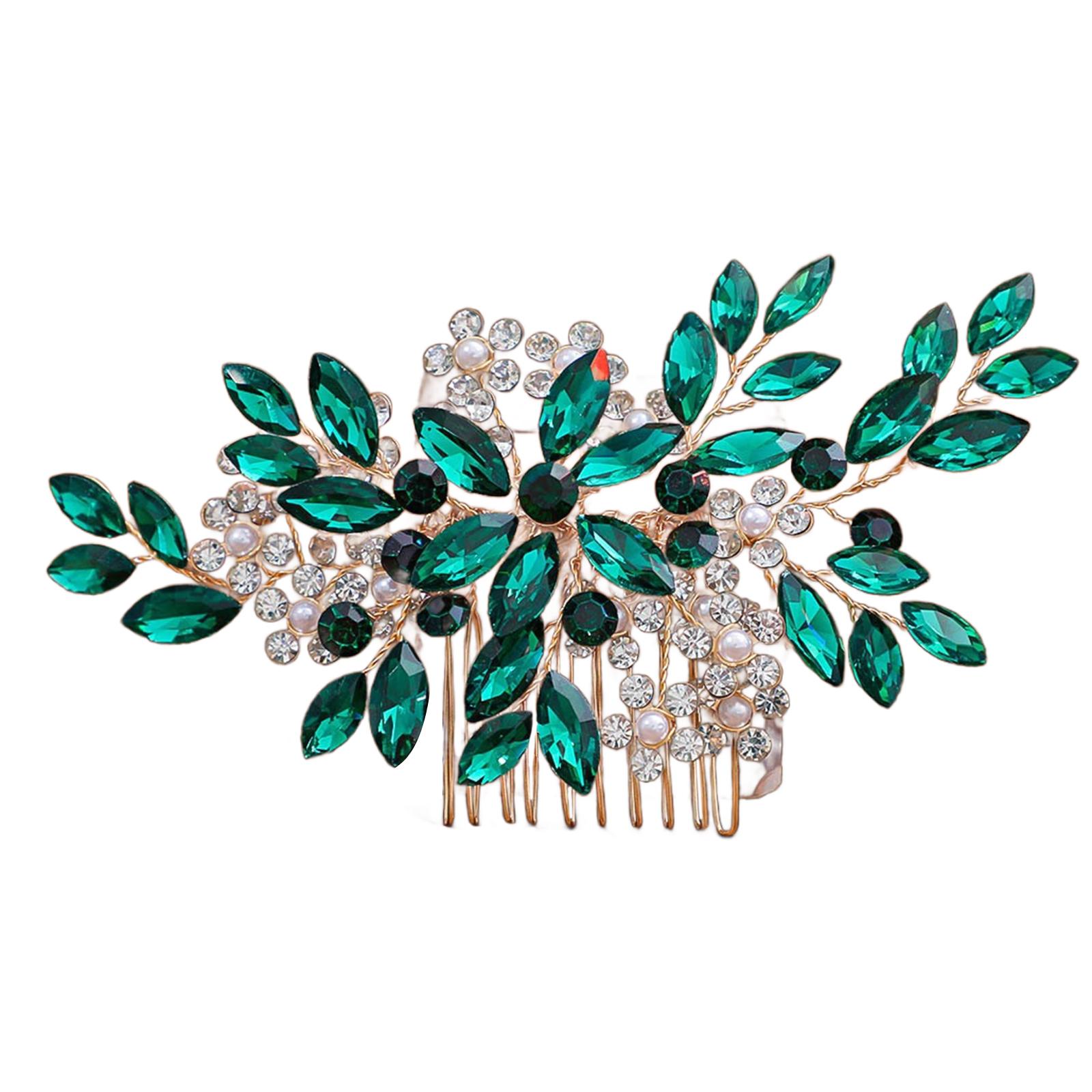 

Elegant Bridal Rhinestones Headband Handmade Artificial Pearls Hair Vine Hair Comb for Weddings and Formal Event 6