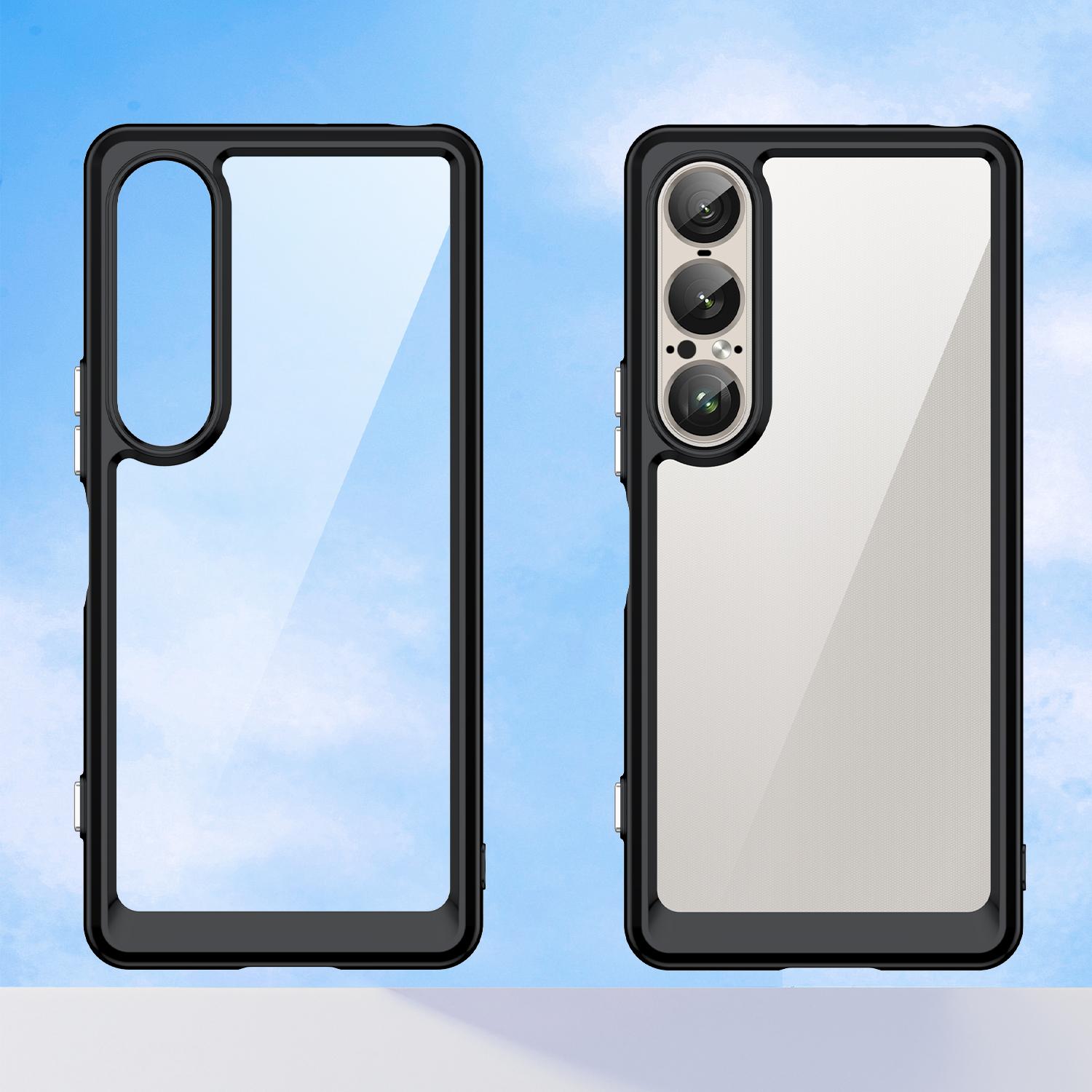 

For Sony Xperia 1 VII Case TPU+Acrylic Protective Clear Phone Cover Transparent