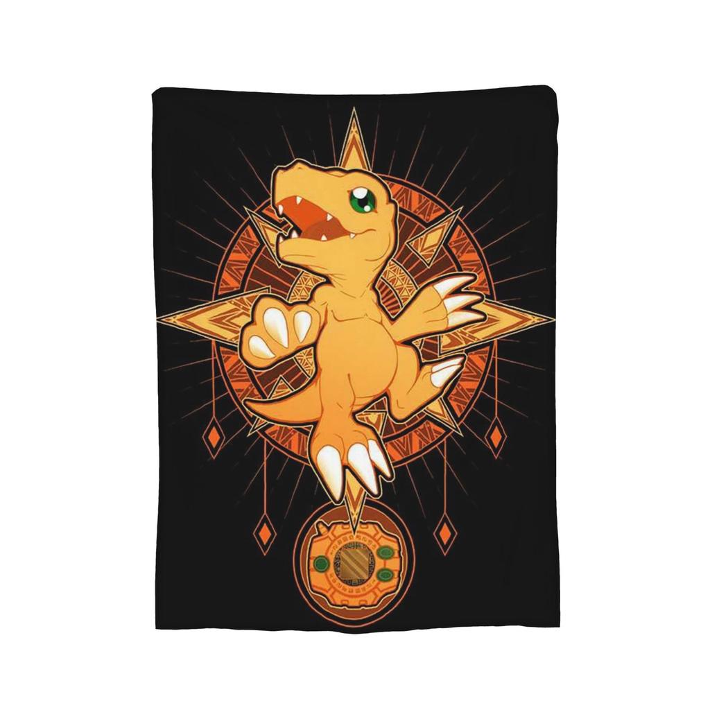 Digimon Agumon Gabumon Sora Anime Blankets Fleece Throw Blanket Summer Air Conditioning Decoration Soft Warm Bedspreads