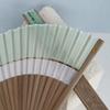 Chinese-Style Folding Fan, Creative Double-Section Fan, Hanfu Qipao Dance Fan, Women's Portable Folding Ancient-Style Small Fan