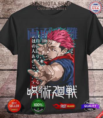 Sukuna Ryomen Jujutsu Kaisen T-Shirt Itadori Gojo Anime Japanisches T-Shirt JJK