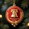 3Pcs Christmas Tree Pendant U.S. 250th Anniversary Bell Ornament Festive Atmosphere Creators with Hanging Rope