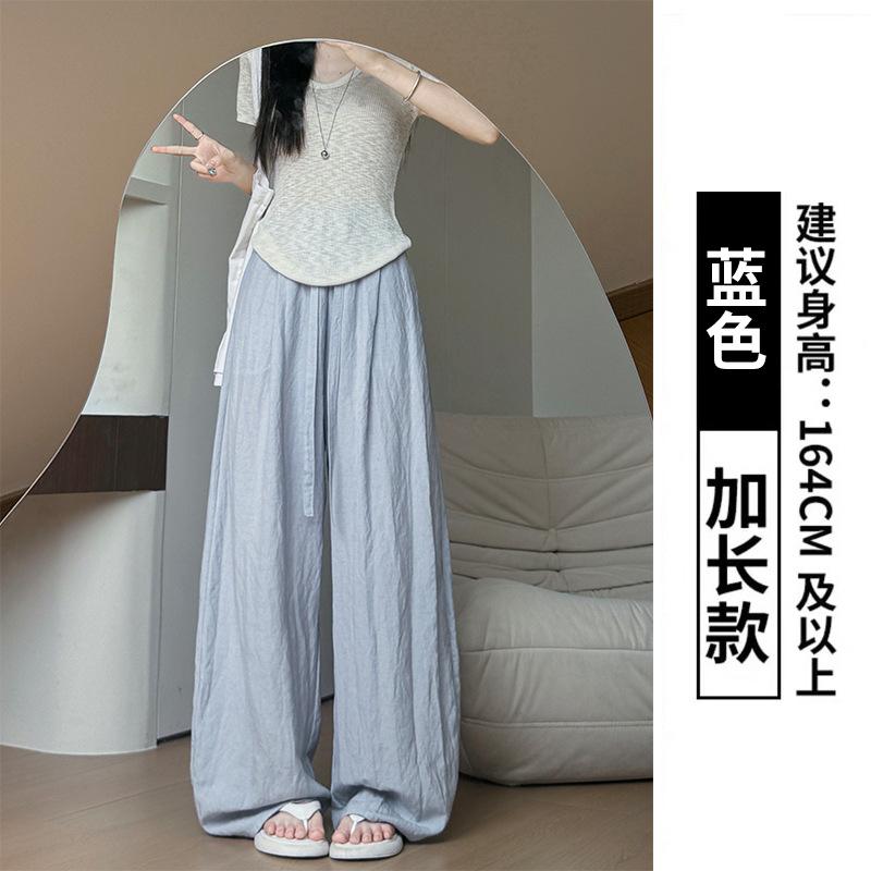 All-inclusive Edge Tencel Linen Scimitar Pants New Women's Skinny Casual Pants High Waist Lazy Balloon Wide Leg Pants