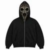 Halloween Cosplay Face Printed Long Sleeve Hoodie Men's and Women's Fashionable Casual Sports Top