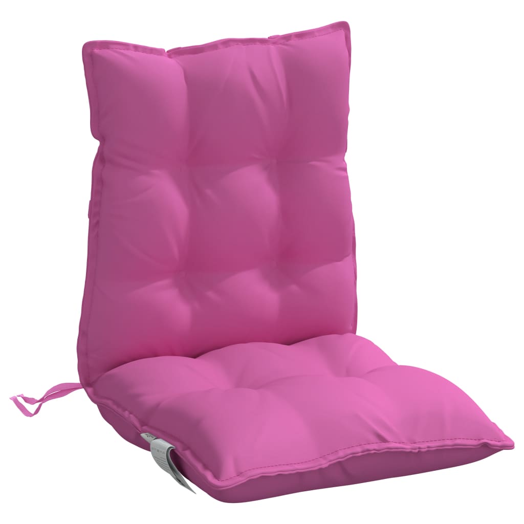 Low back Chair Cushions 2 pcs Pink Oxford Fabric