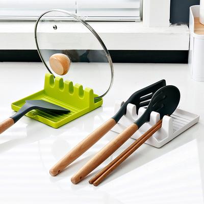 1PC Fashion Fork Spatula Rack Non-slip Plastic Tableware Storage Spoon Holders Pot Lid Pad