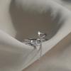 Chain star double-layer ring, women's light luxury niche design personality trendy adjustable ring