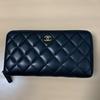 Used CHANEL Matelass Round Zip Long Wallet