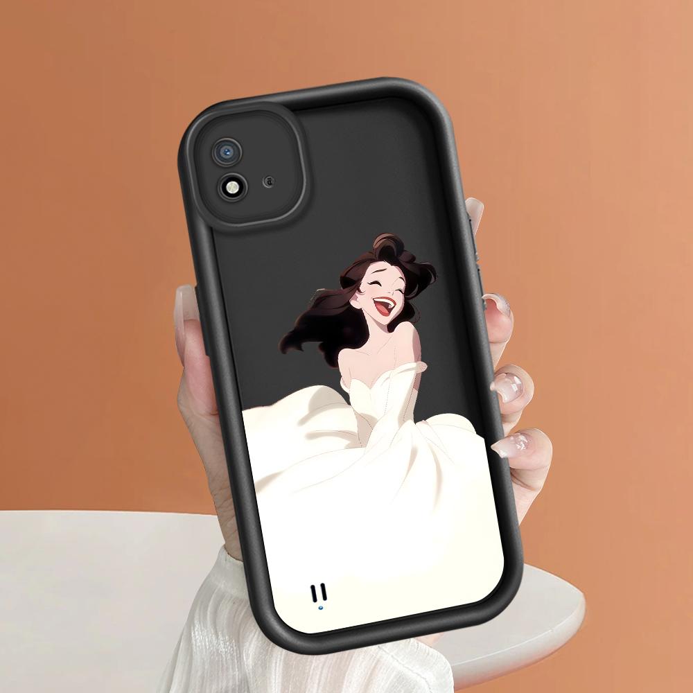 Soft Silicone Square Ladder Printing Pattern Phone Casing Full Cover Camera Shockproof Protection Rubber Case for OPPO Realme